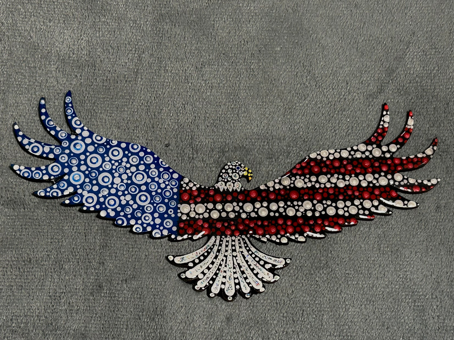 American flag Eagle mandala (6”)