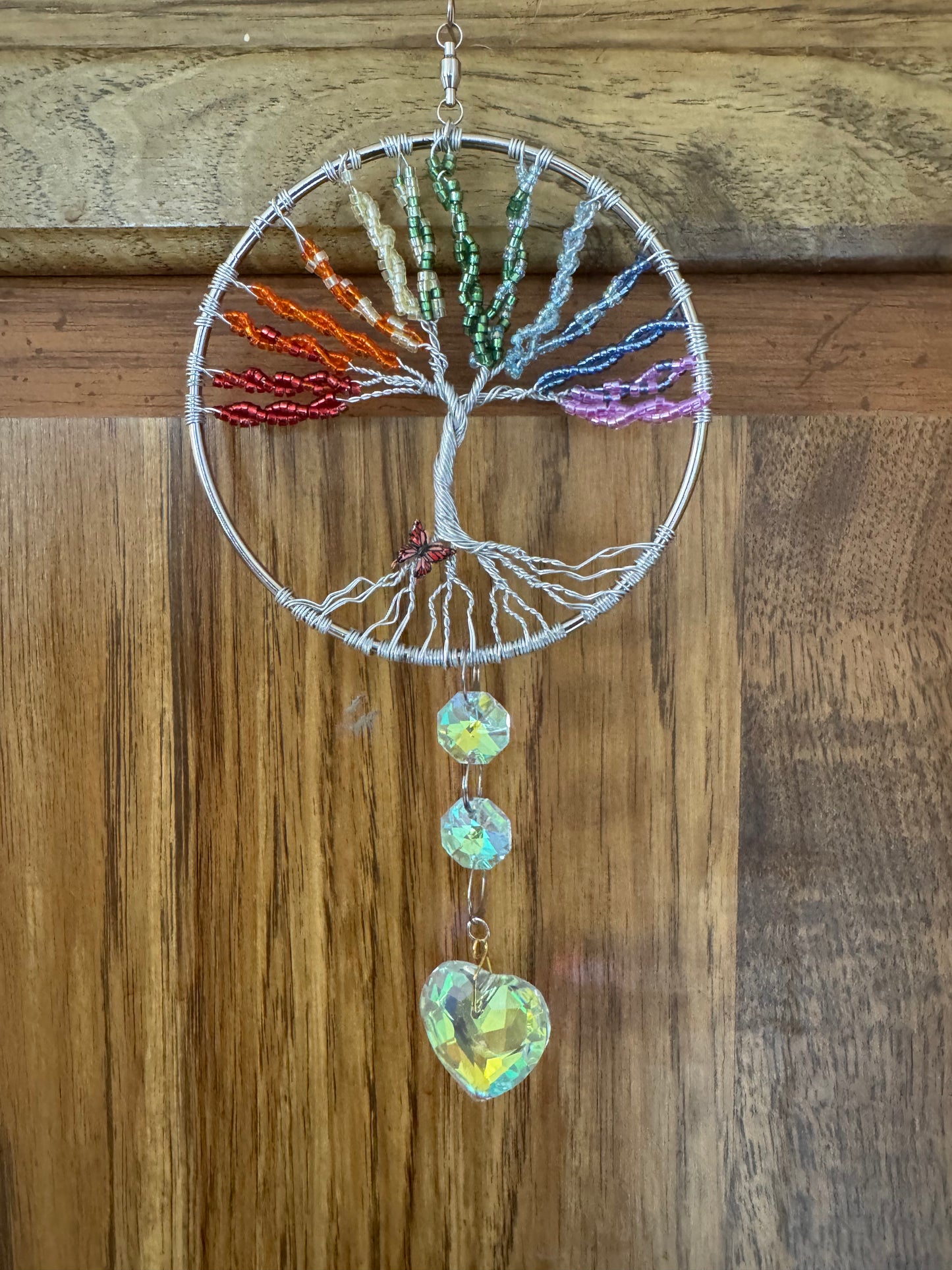 14. 4” Rainbow tree of life Suncatcher