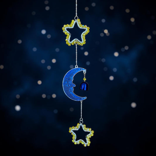 Star/Moon Suncatcher with Fairy Bell
