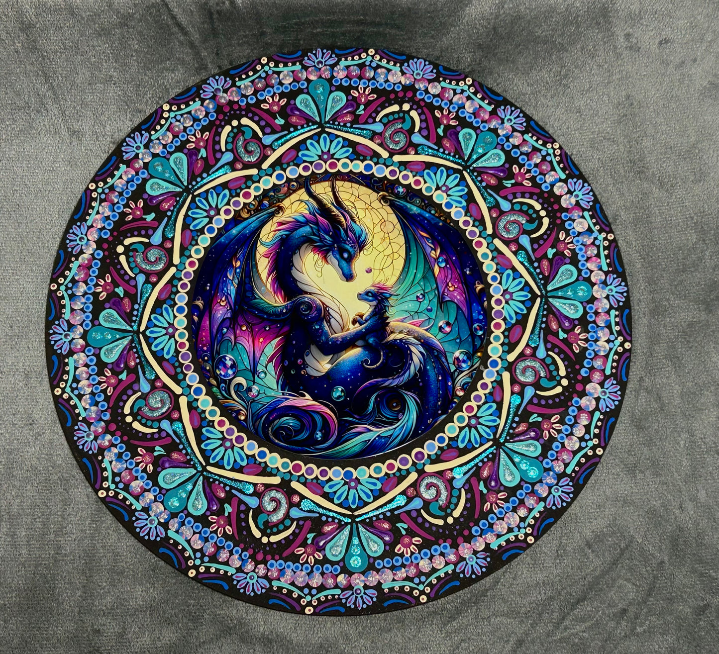 Round dragon mandala (12”)
