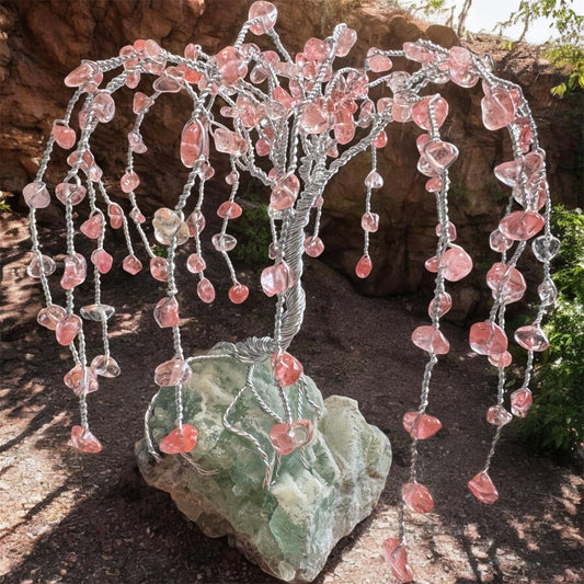 Rose Quartz Weeping Willow